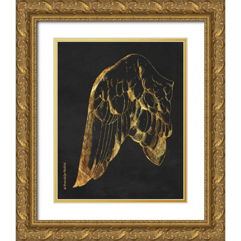 Gold Wing I Gold Ornate Wood Framed Art Print with Double Matting by Babbitt, Gwendolyn