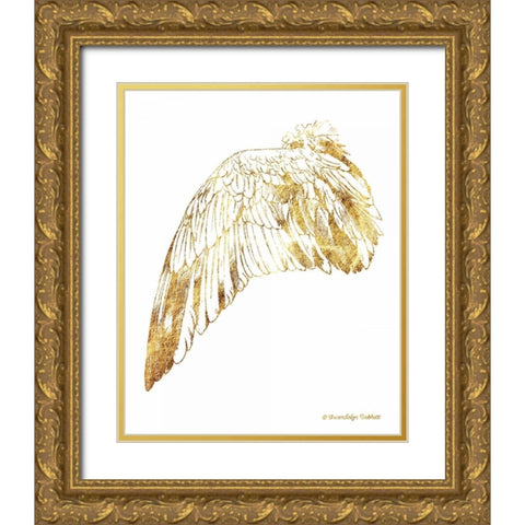 Gold Wing III Gold Ornate Wood Framed Art Print with Double Matting by Babbitt, Gwendolyn