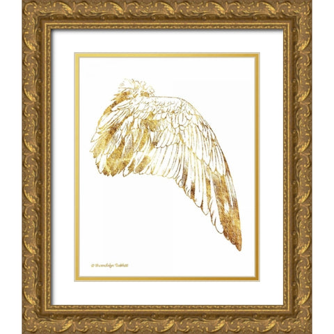 Gold Wing IV Gold Ornate Wood Framed Art Print with Double Matting by Babbitt, Gwendolyn