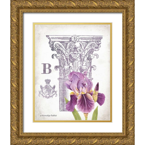 Column and Flower B Gold Ornate Wood Framed Art Print with Double Matting by Babbitt, Gwendolyn