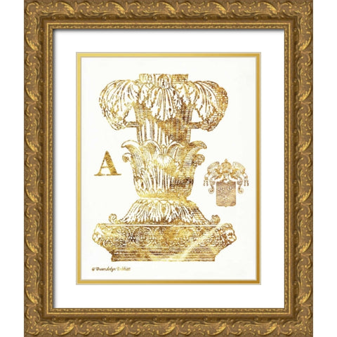 Gold Column A Gold Ornate Wood Framed Art Print with Double Matting by Babbitt, Gwendolyn