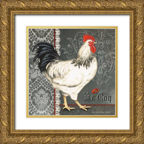French Rooster I Gold Ornate Wood Framed Art Print with Double Matting by Babbitt, Gwendolyn