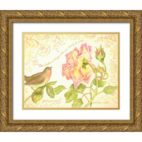 Think Gold Ornate Wood Framed Art Print with Double Matting by Babbitt, Gwendolyn