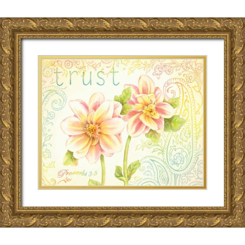 Trust Gold Ornate Wood Framed Art Print with Double Matting by Babbitt, Gwendolyn