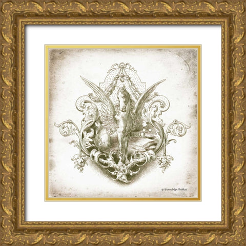 Pegasus Gold Ornate Wood Framed Art Print with Double Matting by Babbitt, Gwendolyn