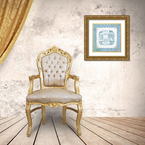French Soap Blue II Gold Ornate Wood Framed Art Print with Double Matting by Babbitt, Gwendolyn