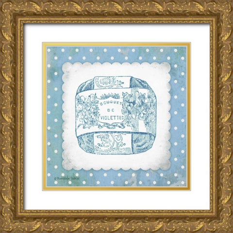 French Soap Blue II Gold Ornate Wood Framed Art Print with Double Matting by Babbitt, Gwendolyn