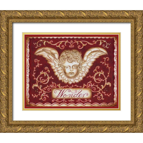 Christmas Romance II Gold Ornate Wood Framed Art Print with Double Matting by Babbitt, Gwendolyn