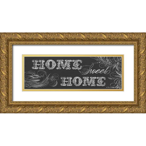 Home Sweet Home I Gold Ornate Wood Framed Art Print with Double Matting by Babbitt, Gwendolyn