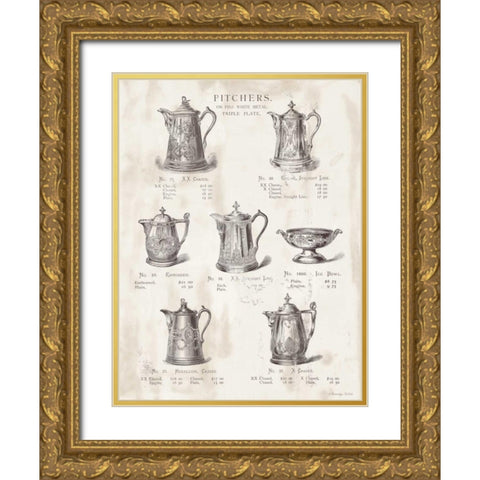 Pitchers Gold Ornate Wood Framed Art Print with Double Matting by Babbitt, Gwendolyn