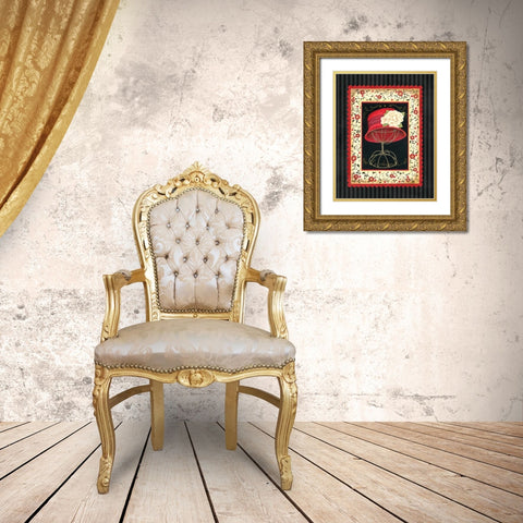 Dressed in Red I Gold Ornate Wood Framed Art Print with Double Matting by Babbitt, Gwendolyn
