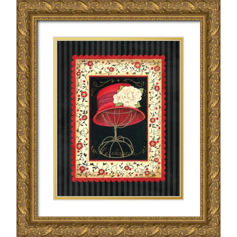 Dressed in Red I Gold Ornate Wood Framed Art Print with Double Matting by Babbitt, Gwendolyn