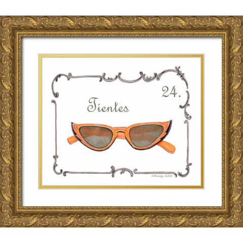 French Fashion VI Gold Ornate Wood Framed Art Print with Double Matting by Babbitt, Gwendolyn