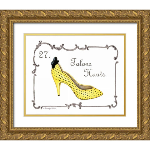French Fashion VII Gold Ornate Wood Framed Art Print with Double Matting by Babbitt, Gwendolyn