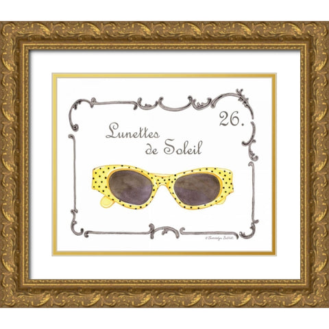 French Fashion VIII Gold Ornate Wood Framed Art Print with Double Matting by Babbitt, Gwendolyn