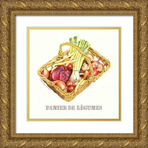 Panier de Legumes Gold Ornate Wood Framed Art Print with Double Matting by Babbitt, Gwendolyn