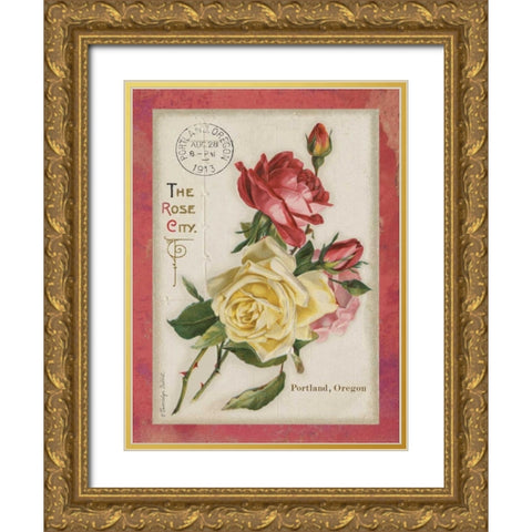 Rose City II Gold Ornate Wood Framed Art Print with Double Matting by Babbitt, Gwendolyn