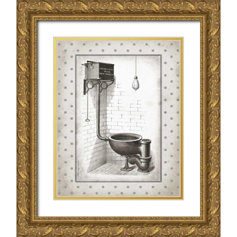 Water Closet I Gold Ornate Wood Framed Art Print with Double Matting by Babbitt, Gwendolyn