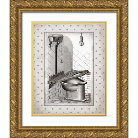 Water Closet II Gold Ornate Wood Framed Art Print with Double Matting by Babbitt, Gwendolyn