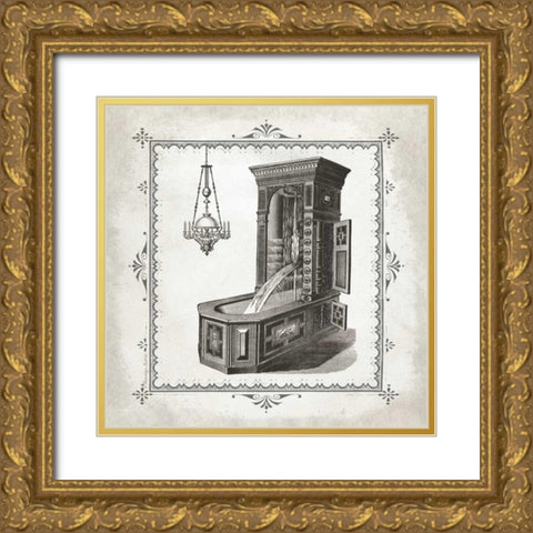 Tub and Chandelier IV Gold Ornate Wood Framed Art Print with Double Matting by Babbitt, Gwendolyn