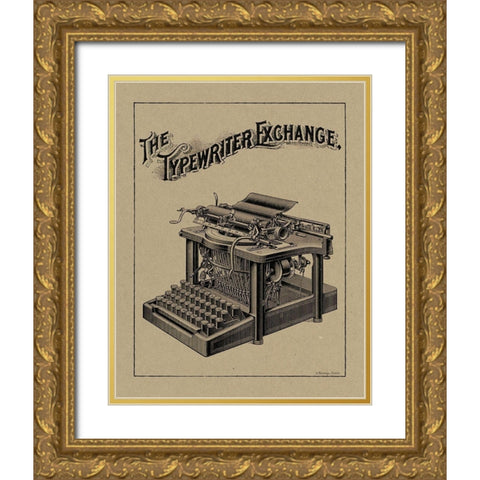 Vintage Office I Gold Ornate Wood Framed Art Print with Double Matting by Babbitt, Gwendolyn