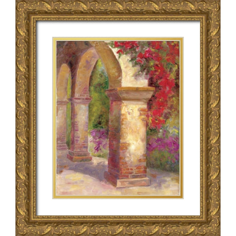 Pillar Adorned Gold Ornate Wood Framed Art Print with Double Matting by Bailey, Carol