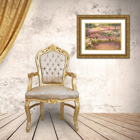 Along the Path Gold Ornate Wood Framed Art Print with Double Matting by Bailey, Carol
