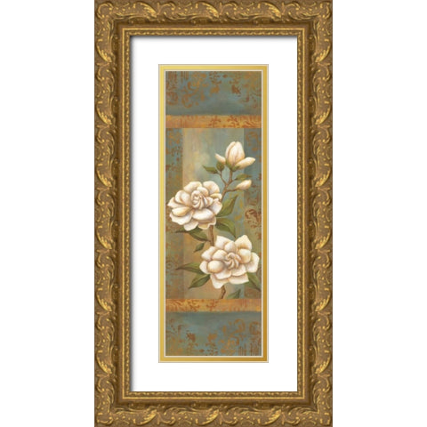 Magnolia Trio I Gold Ornate Wood Framed Art Print with Double Matting by Belamar, Ella