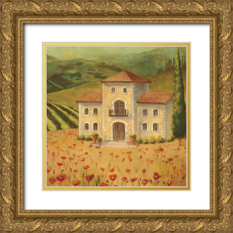 Tuscan Landscape II Gold Ornate Wood Framed Art Print with Double Matting by Belamar, Ella