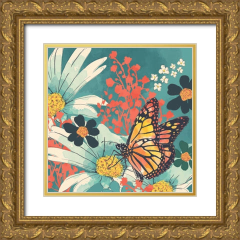 Monarch II Gold Ornate Wood Framed Art Print with Double Matting by Berrenson, Sara