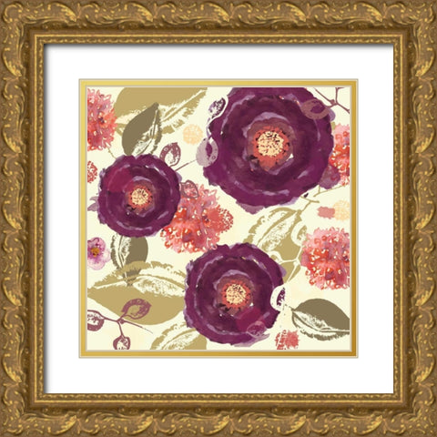Mulberry II Gold Ornate Wood Framed Art Print with Double Matting by Berrenson, Sara