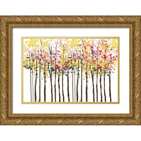 Autumn Woods Gold Ornate Wood Framed Art Print with Double Matting by Berrenson, Sara