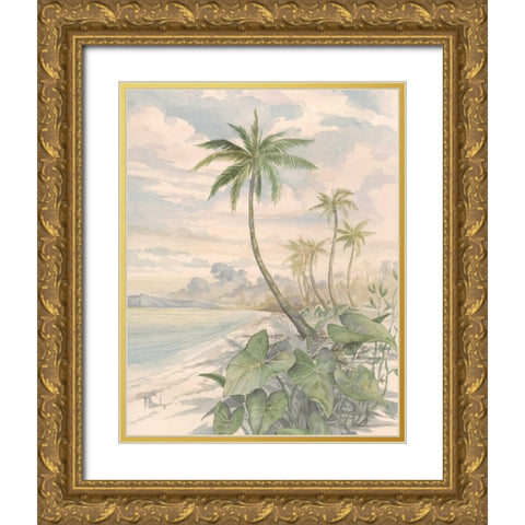Cabana Bay II Gold Ornate Wood Framed Art Print with Double Matting by Brent, Paul