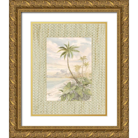 Cabana Bay II Gold Ornate Wood Framed Art Print with Double Matting by Brent, Paul