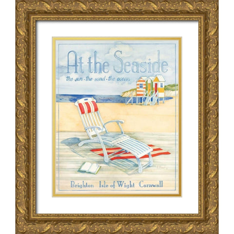 At the Seaside Gold Ornate Wood Framed Art Print with Double Matting by Brent, Paul
