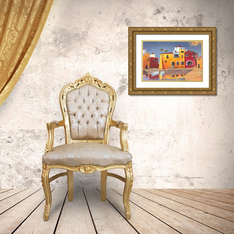 Puerto del Mar I Gold Ornate Wood Framed Art Print with Double Matting by Brent, Paul