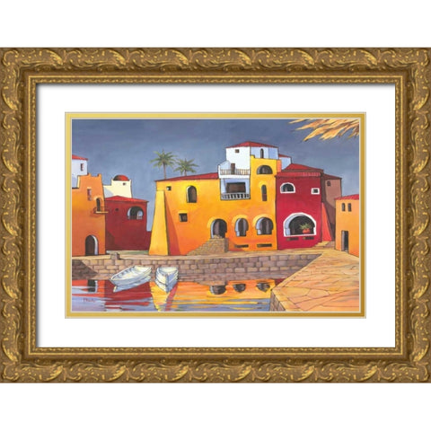 Puerto del Mar I Gold Ornate Wood Framed Art Print with Double Matting by Brent, Paul