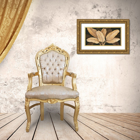 Calypso Leaves I Gold Ornate Wood Framed Art Print with Double Matting by Brent, Paul