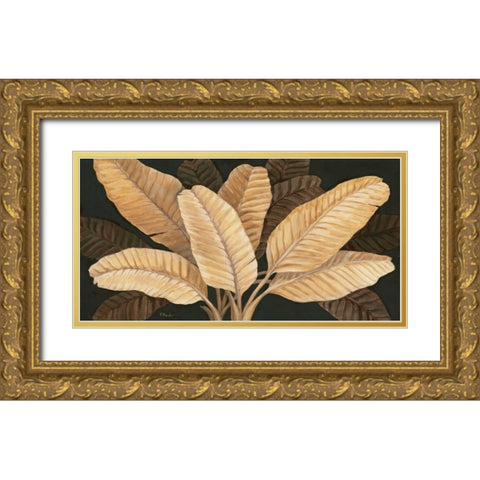 Calypso Leaves I Gold Ornate Wood Framed Art Print with Double Matting by Brent, Paul