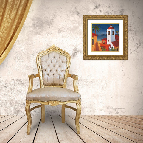 Antigua I Gold Ornate Wood Framed Art Print with Double Matting by Brent, Paul