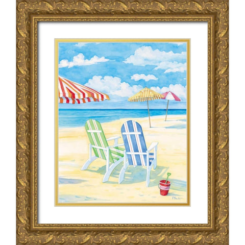 Oceanside I Gold Ornate Wood Framed Art Print with Double Matting by Brent, Paul