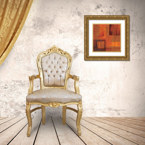 Goa Poppy I Gold Ornate Wood Framed Art Print with Double Matting by Brent, Paul
