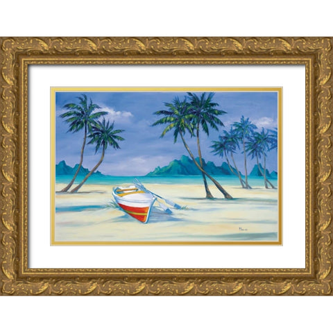 Archipelago I Gold Ornate Wood Framed Art Print with Double Matting by Brent, Paul