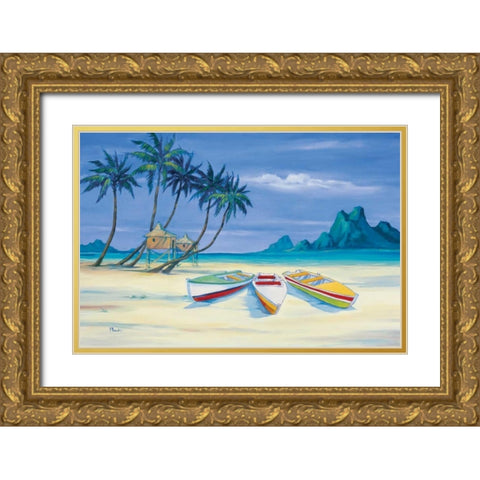 Archipelago II Gold Ornate Wood Framed Art Print with Double Matting by Brent, Paul