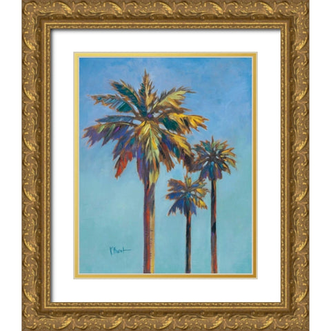 Santa Rita Palms I Gold Ornate Wood Framed Art Print with Double Matting by Brent, Paul