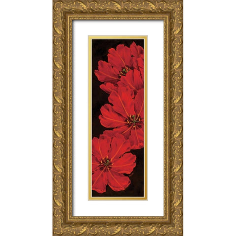 Bella Grande Tulips Gold Ornate Wood Framed Art Print with Double Matting by Brent, Paul