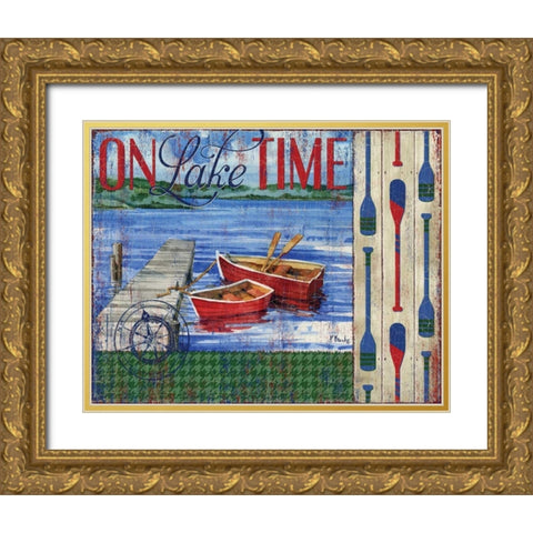 Lake Time I Gold Ornate Wood Framed Art Print with Double Matting by Brent, Paul