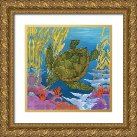 Under the Sea II Gold Ornate Wood Framed Art Print with Double Matting by Brent, Paul