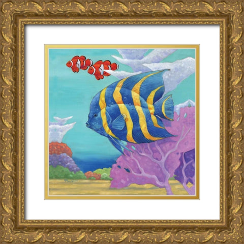 Under the Sea IV Gold Ornate Wood Framed Art Print with Double Matting by Brent, Paul