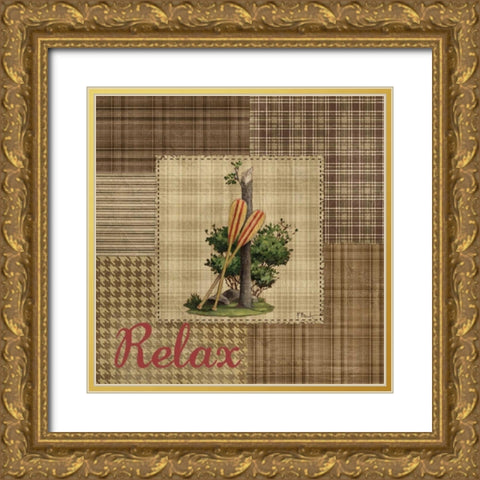 Leisure Lake II Gold Ornate Wood Framed Art Print with Double Matting by Brent, Paul